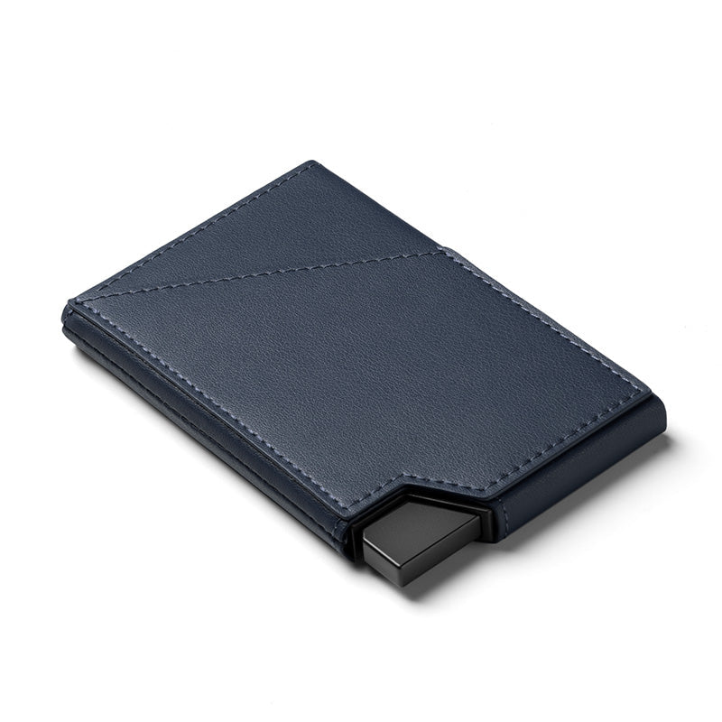 LyfeWallets pocket sized aluminum and leather multi-purpose wallet