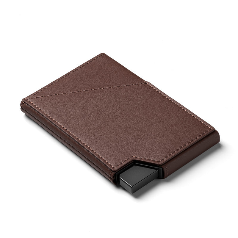 LyfeWallets pocket sized aluminum and leather multi-purpose wallet