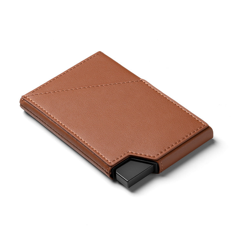 LyfeWallets pocket sized aluminum and leather multi-purpose wallet