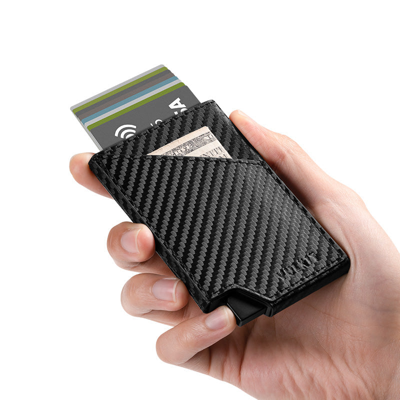 LyfeWallets pocket sized aluminum and leather multi-purpose wallet