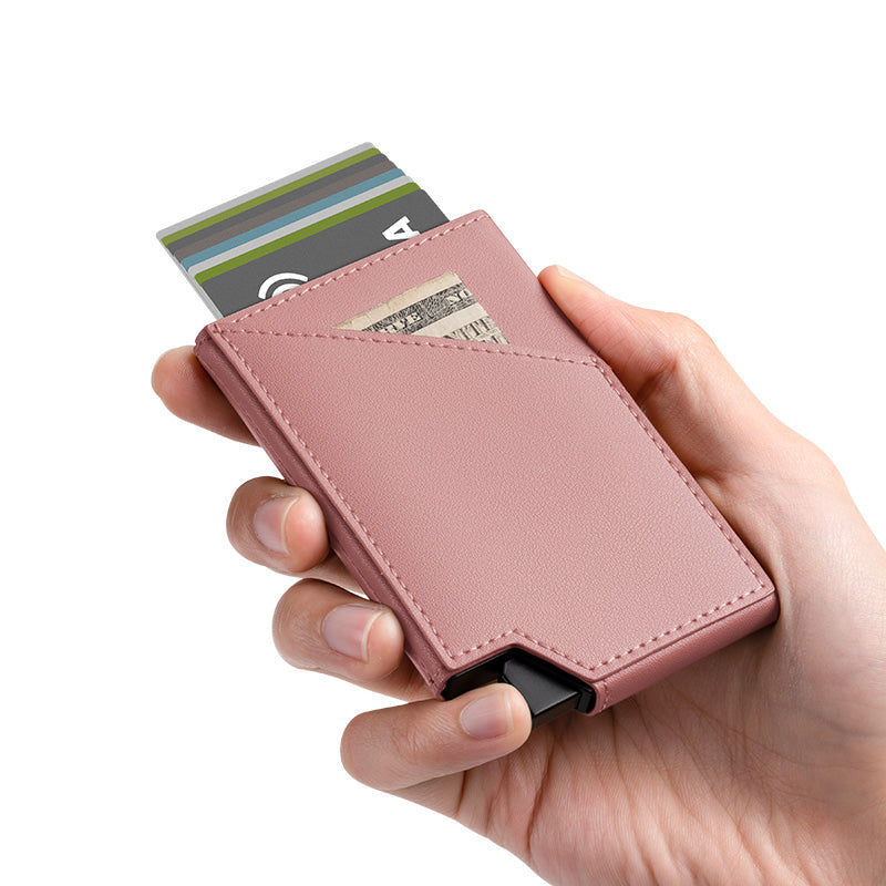 LyfeWallets pocket sized aluminum and leather multi-purpose wallet