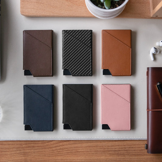 LyfeWallets pocket sized aluminum and leather multi-purpose wallet