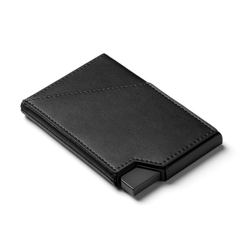 LyfeWallets pocket sized aluminum and leather multi-purpose wallet